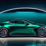 애스턴마틴 Vantage 하이브리드의 보험료 - **Aesthetic Luxury and Hybrid Power:**
"A sleek, low-angle shot of an Aston Martin Vantage Hybri...