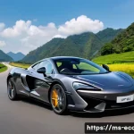 맥라렌 GT의 장거리 주행 성능 - **Prompt:** A luxurious McLaren GT in a striking metallic grey, parked elegantly at a scenic rest st...